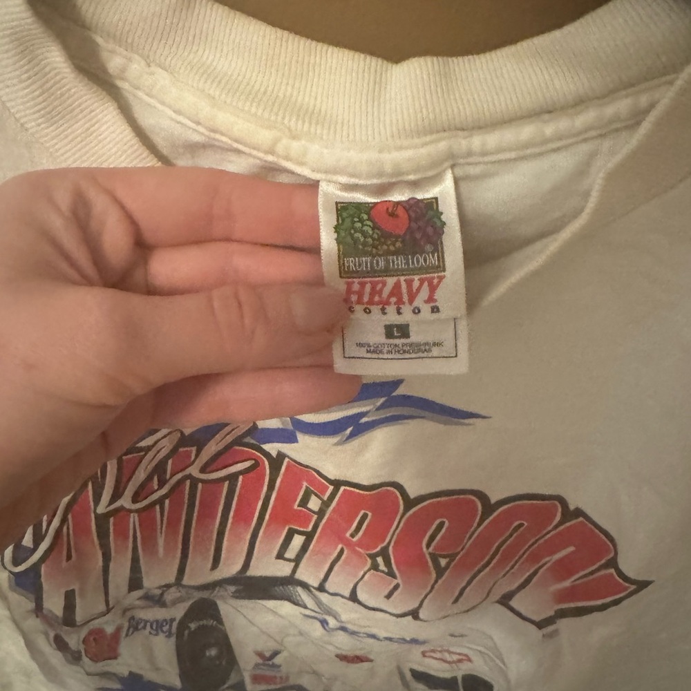 Signed Alex Anderson White Racing Graphic Tee - Picture 2 of 4
